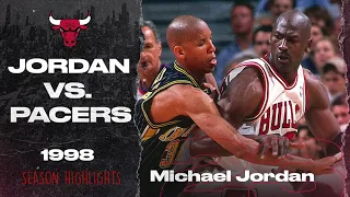 Michael Jordan takes on Reggie Miller and Indiana Pacers  - 1998 SEASON HIGHLIGHTS | Chicago Bulls