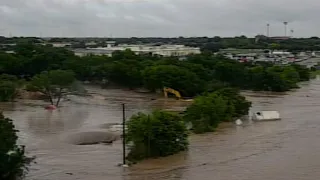 High water rising near San Antonio highway