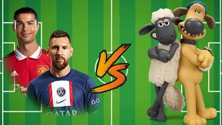 Ronaldo & Messi vs Shaun the sheep 🐑 #football #shorts #ronaldo #messi