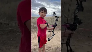 6 year olds First Compound Bow!