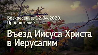 Въезд Христа в Иерусалим. Служение. 12.04.2020.