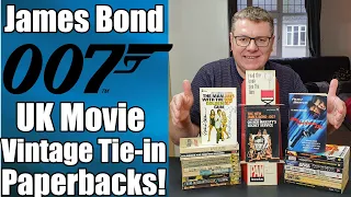 Vintage UK James Bond 007 Movie Tie In Paperbacks - Licence To Thrill!