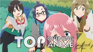 Top Anime Openings Spring 2024. First ver.