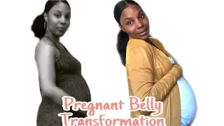 Pregnant Belly Transformation | Month By Month | Belly Growth | Pregnancy Time Lapse