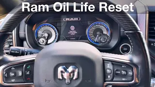 2019 - 2023 Dodge Ram How to reset the oil life reminder / Maintenance reset