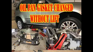 BMW X5 E70 OIL PAN GASKET DONE WITHOUT LIFT STEP BY STEP