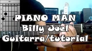 Como Tocar PIANO MAN Billy Joel Guitarra Acustica Tutorial