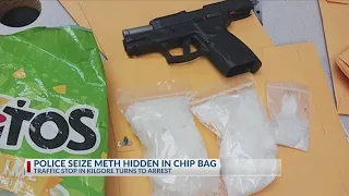 'Large amount' of meth found in chip bag during traffic stop, Kilgore PD says