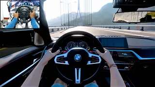 BMW M5 F90 | Forza Horizon 5 | Cockpit View ( Interior View Drive ) Thrustmaster TX gameplay