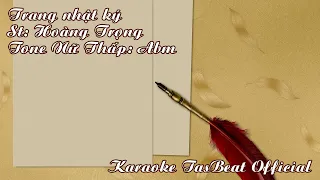 Karaoke Trang Nhật Ký Tone Nữ Thấp | TAS BEAT