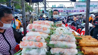 Cambodia Delicious Street Food: Spring Rolls, Rice Noodles, Porridge, Grilled Beef Skewers & More