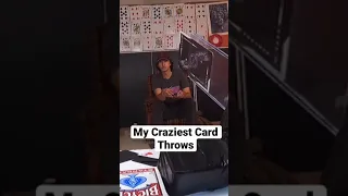 The MOST impossible CARD THROWING ever! (Viral satisfying)