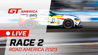 LIVE | Race 2 | Road America | GT America Powered by AWS 2023