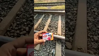 Train vs lifebuoy soap #railway #youtubeshorts #viral #crash #shorts #shortvideo #trainaccident