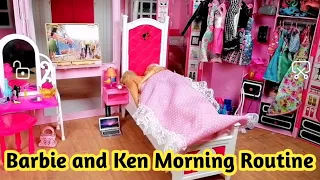 Barbie and Ken Morning Bedtime Routine l Love Story l Life in a Dream House l Fizzi Dolls World l