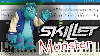 Skillet - Monster [Piano Tutorial | Sheets | MIDI] Synthesia