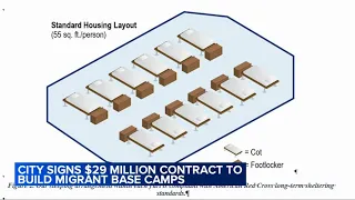 Chicago signs $29M contract for migrant base camps