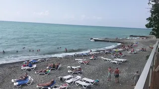 Пляж Абхазии, п. Багрипш(холодная речка)