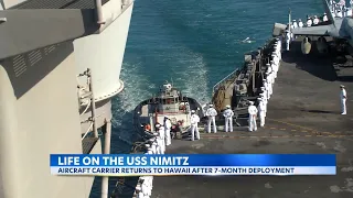 KITV4 goes aboard the USS Nimitz aircraft carrier as it returns home