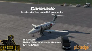 Carenado Beechcraft Premier 1A IFR flight KSUN-KMSO Live Pilotedge