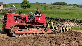 International TD8 crawler tractor ploughing @tedsshed2185