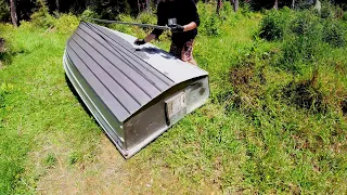 Fixing the leaky Abandoned Aluminium Boat