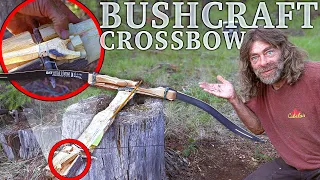 I Bushcrafted A Crossbow from Deadwood And My Old Bow