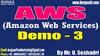 AWS (Amazon Web Services) tutorials || Demo - 3 || by Mr. U. Seshadri On 25-04-2024 @7AM IST