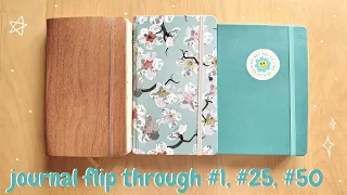 how to journal | journal ideas and inspiration | comparing my 1st, 25th, and 50th journal!