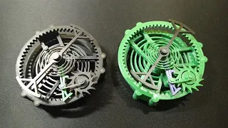 Full 3D printed Tourbillon assembly. No metal axis, no bearings, no metal bolts and nuts.