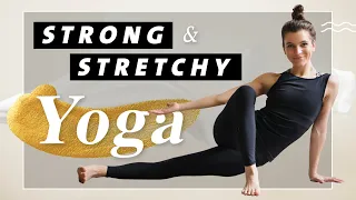 Yoga Ganzkörper Flow für einen starken und flexiblen Körper | Strong & Stretchy | 35 Min Mittelstufe