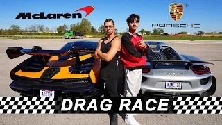 McLaren Senna vs Porsche 918 Spyder | DRAG RACE