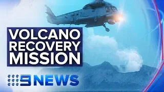 Risky operation to retrieve bodies of NZ volcano victims | Nine News Australia