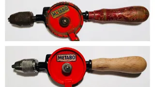 Old Neglected METABO Hand Drill Restoration