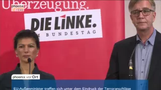 Kampf gegen IS: Statement von Dietmar Bartsch und Sahra Wagenknecht am 16.11.2015