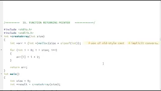 "Mastering C Programming: From Basics to Beyond | [ C_LANGUAGE ]" 35  Function returning pointer