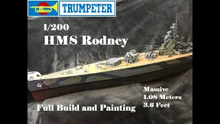 Building and Painting HMS Rodney 1/200 from Trumpeter: 1000 Subscriber Special