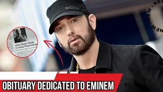 There was an obituary in the paper dedicated to Slim Shady. Eminem said goodbye to his alter ego.