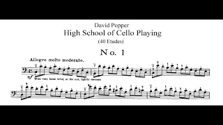 David Popper - Op.73, Étude No.1 Hohe Schule des Violoncello-Spiels