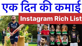 Instagram Rich List 2023 Top 10 Earners, Per Post Income Ronaldo, Messi, Kohli