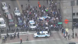 Protesters march in downtown Chicago after death of George Floyd