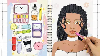 [✨paper diy✨] Makeup Tutorial for Women of Color 💄🌟 Paper cossmetics | 컬러 메이크업의 여성들 ASMR