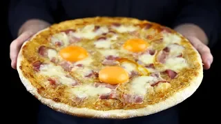 ВКУСНЕЙ ЧЕМ ПИЦЦА МАРГАРИТА ПИЦЦА КАРБОНАРА РЕЦЕПТ КАК В ПИЦЦЕРИИ  How to Make Carbonara Pizza