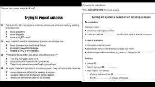 Trying to repeat success | IELTS LISTENING TEST | SECTION-4