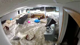 Video shows wall caving in with gushing water due to Hurricane Ida in New Jersey basement | ABC7
