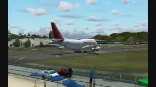 FS2004-Travelcity 747-300 Takeoff (TNCM)