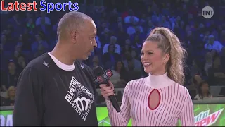 Steph Curry, Del Curry, and Seth Curry are interviewed at the NBA 3 Point Contest 2019