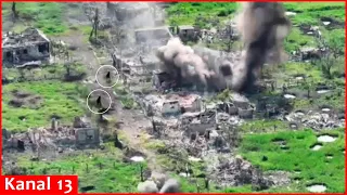 Ukrainian army causes artillery rain down on houses where Russians were hiding in Zaporizhzhia