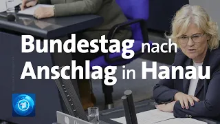 Nach Anschlag in Hanau: Bundestag debattiert über Rechtsextremismus