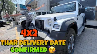 FINALLY MY New Mahindra Thar WHITE 2023 4X2 delivery CONFIRMED😍 |  THAR 4X2 delivery 🔥 |THAR 4X2 RWD